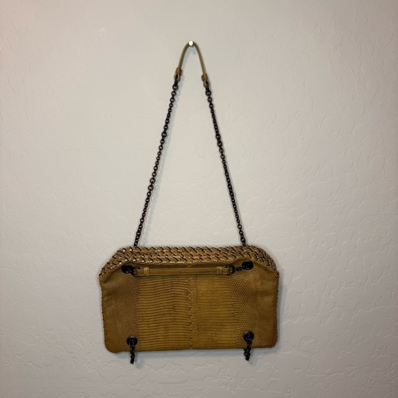 Bottega Veneta Lizard Shoulder Bag With Matching Compact Mirror One Size - Picture 5 of 15